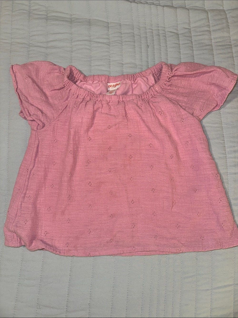 Cute Pink Eyelet Shirt